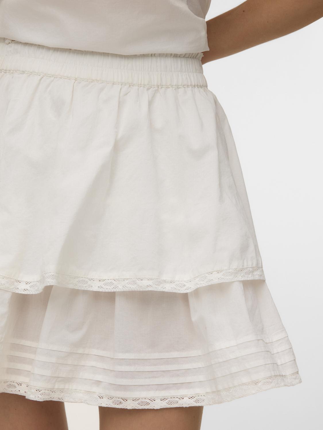 VMELIX Short Skirt - Snow White - VERO MODA & VILA Bergvik